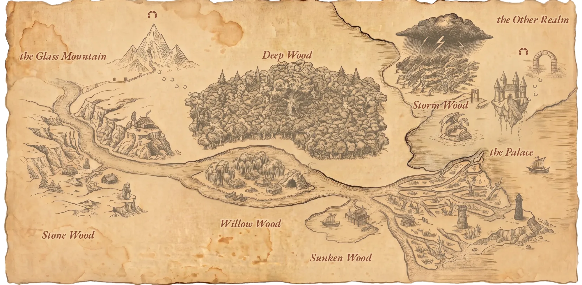 Map of the realm along the river